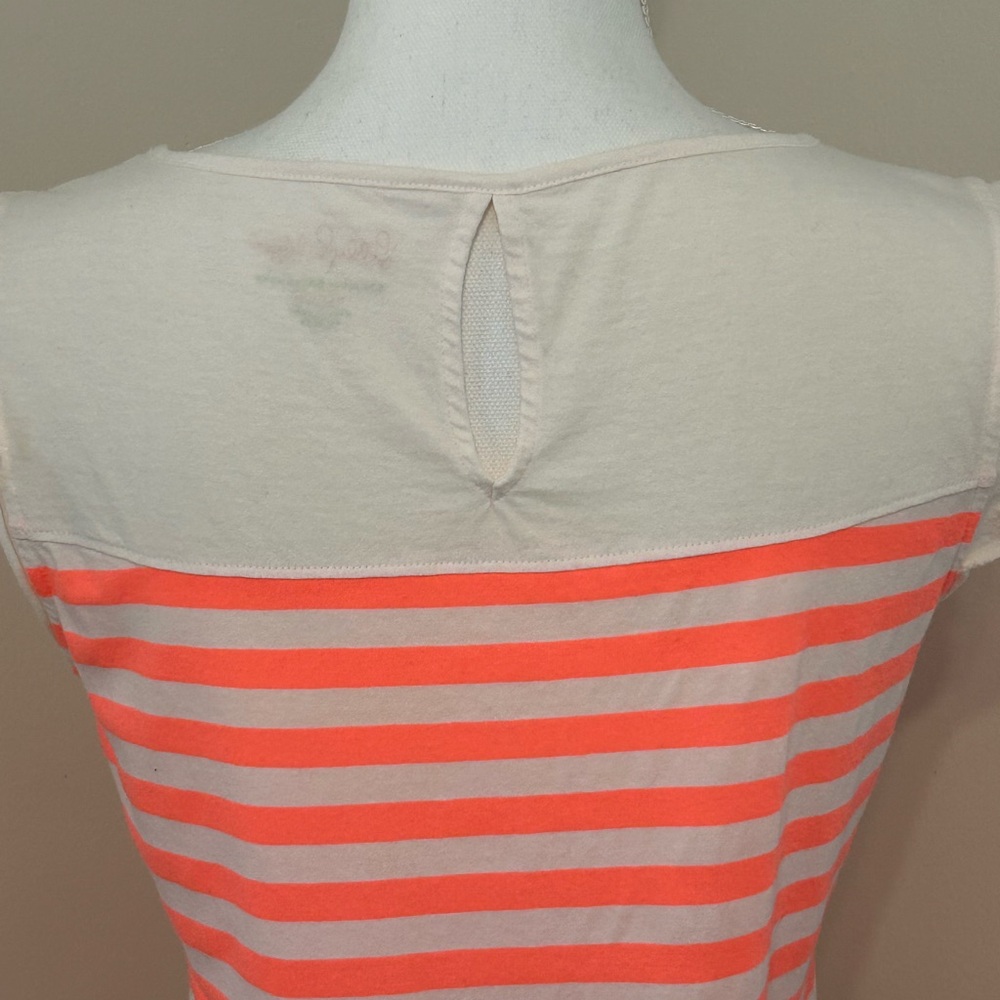 Lilly Pulitzer Coral and White Striped Tank Top - Picture 5 of 8